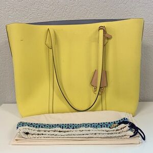 Tory Burch Perry Triple Compartment Yellow Tote
